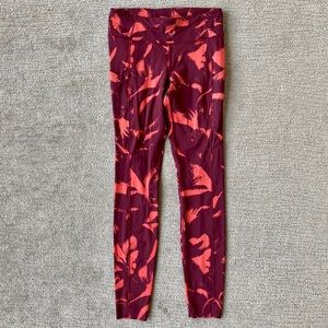 Lululemon fast and free tights red coral 28” sz 6